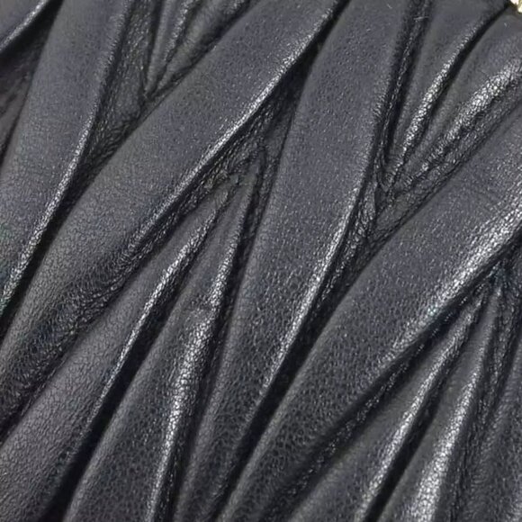 Auth MIUMIU Crossbody Shoulder Bag Black Leather/Silvertone - r10316a - Picture 12 of 14